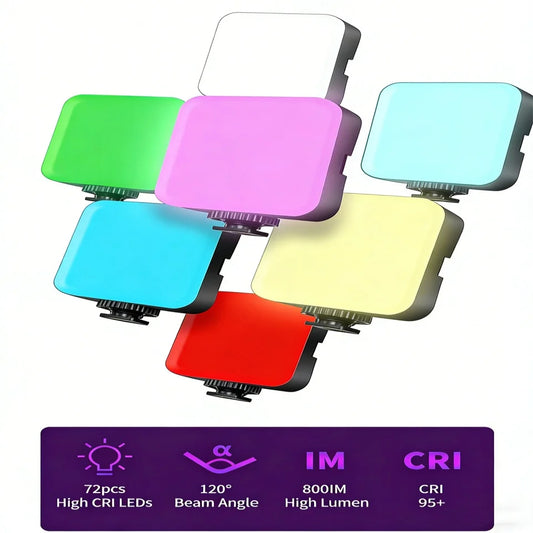 Pocket RGB Fill Light Portable LED Light Video Mini Fill Light For Camera Smartphone