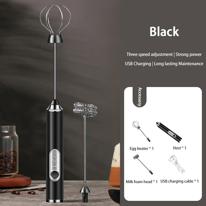 Mini Milk Frother For Coffee Mixer Handheld Egg Blender Electric Milk Foamer For Matcha Cappuccino Creamer Whisk Frothy Bubbler