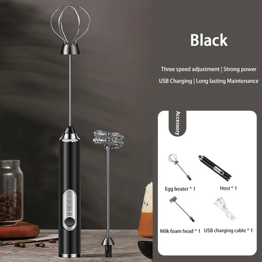 Mini Milk Frother For Coffee Mixer Handheld Egg Blender Electric Milk Foamer For Matcha Cappuccino Creamer Whisk Frothy Bubbler