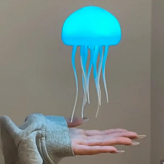 3D Movable Jellyfish Lamp USB Smart Voice Control Dimmable Color-Changing Creative Night Light Ocean Anime Light for desktop