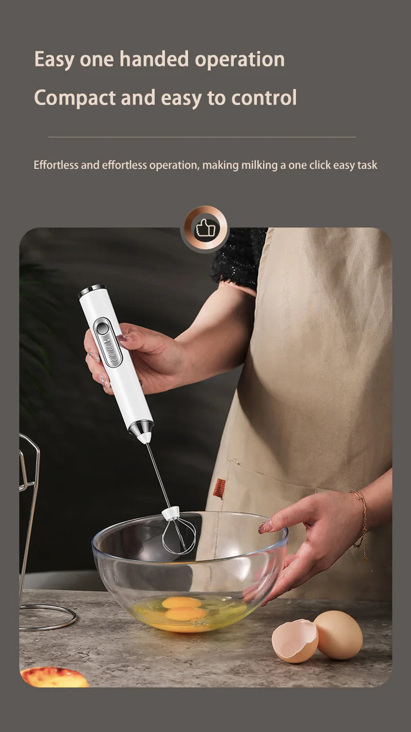 Mini Milk Frother For Coffee Mixer Handheld Egg Blender Electric Milk Foamer For Matcha Cappuccino Creamer Whisk Frothy Bubbler