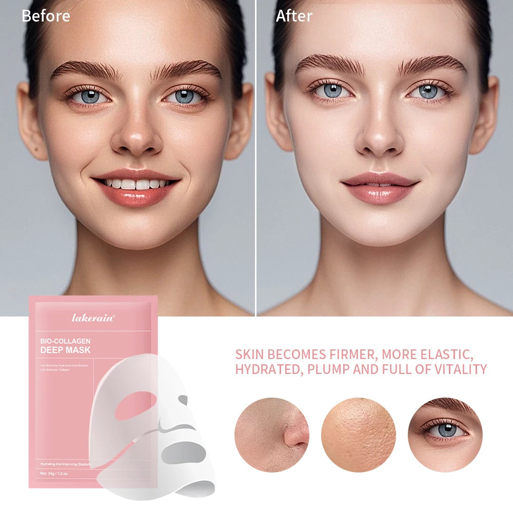 Bio-Collagen Real Deep Mask Supplement Collagen Hydrating Overnight Hydrogel Mask