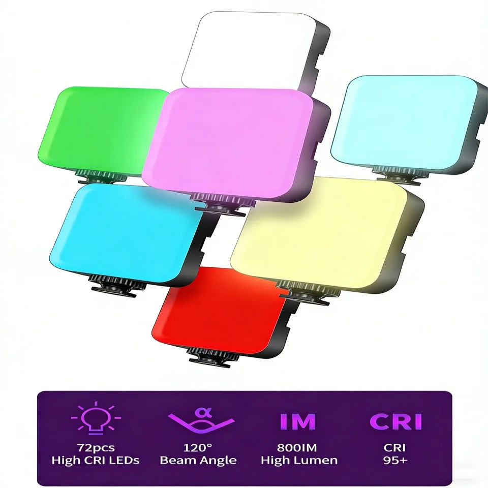 Pocket RGB Fill Light Portable LED Light Video Mini Fill Light For Camera Smartphone
