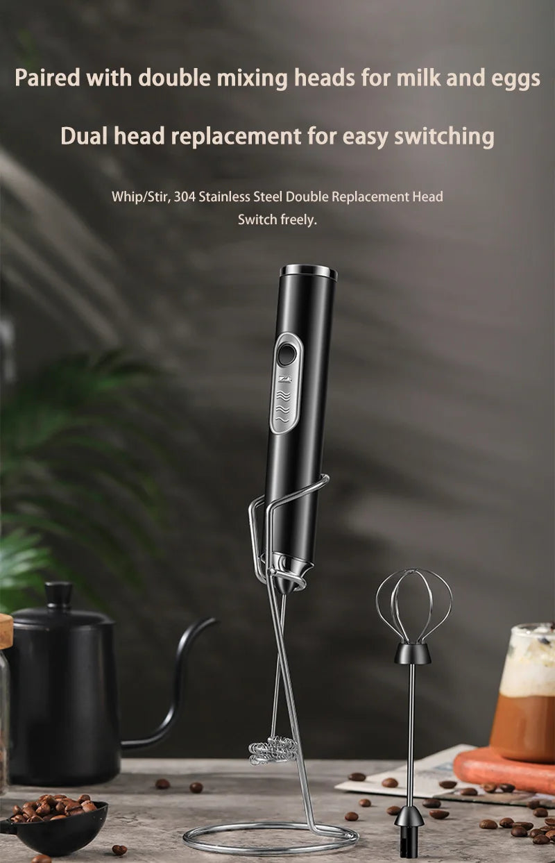 Mini Milk Frother For Coffee Mixer Handheld Egg Blender Electric Milk Foamer For Matcha Cappuccino Creamer Whisk Frothy Bubbler