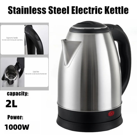 High-quality 2L Hot Water Kettle Stainless Steel Electric Teapot Electric Kettle Coffee Beverage Boiler Electric Water Heater
