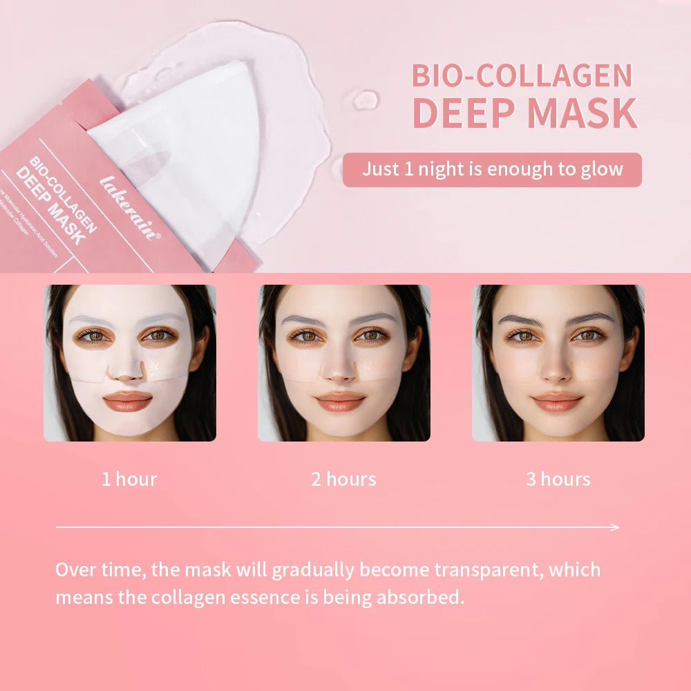 Bio-Collagen Real Deep Mask Supplement Collagen Hydrating Overnight Hydrogel Mask