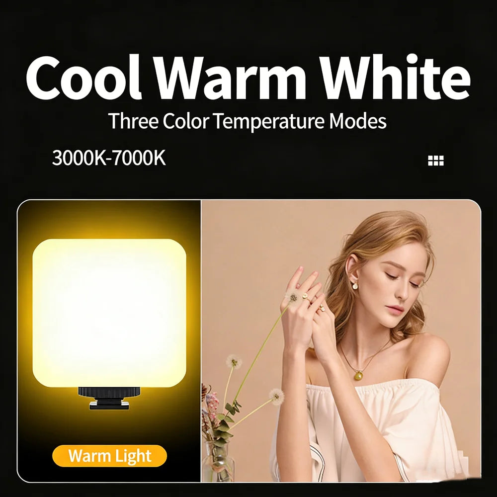Pocket RGB Fill Light Portable LED Light Video Mini Fill Light For Camera Smartphone