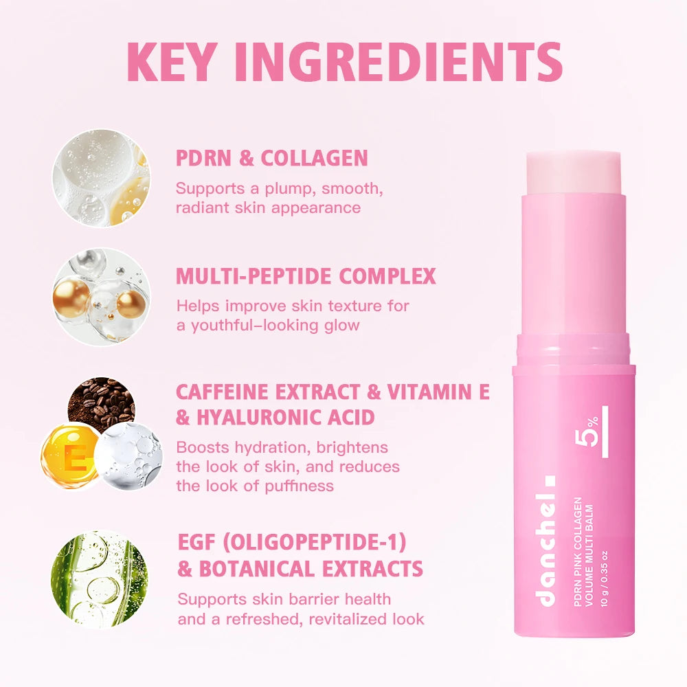 PDRN Pink Collagen Multi Volume Balm Stick Anti Aging Firming Anti Wrinkle