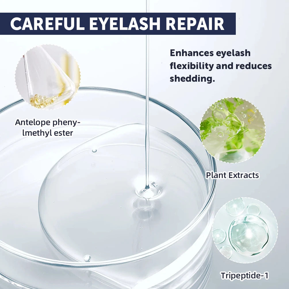 QIBEST Rapid Lash Eyelash Growth Serum Moisturizing Liquid Eyelashes Enhancer Lengthening Makeup Fuller Eye Lashes Cosmetics